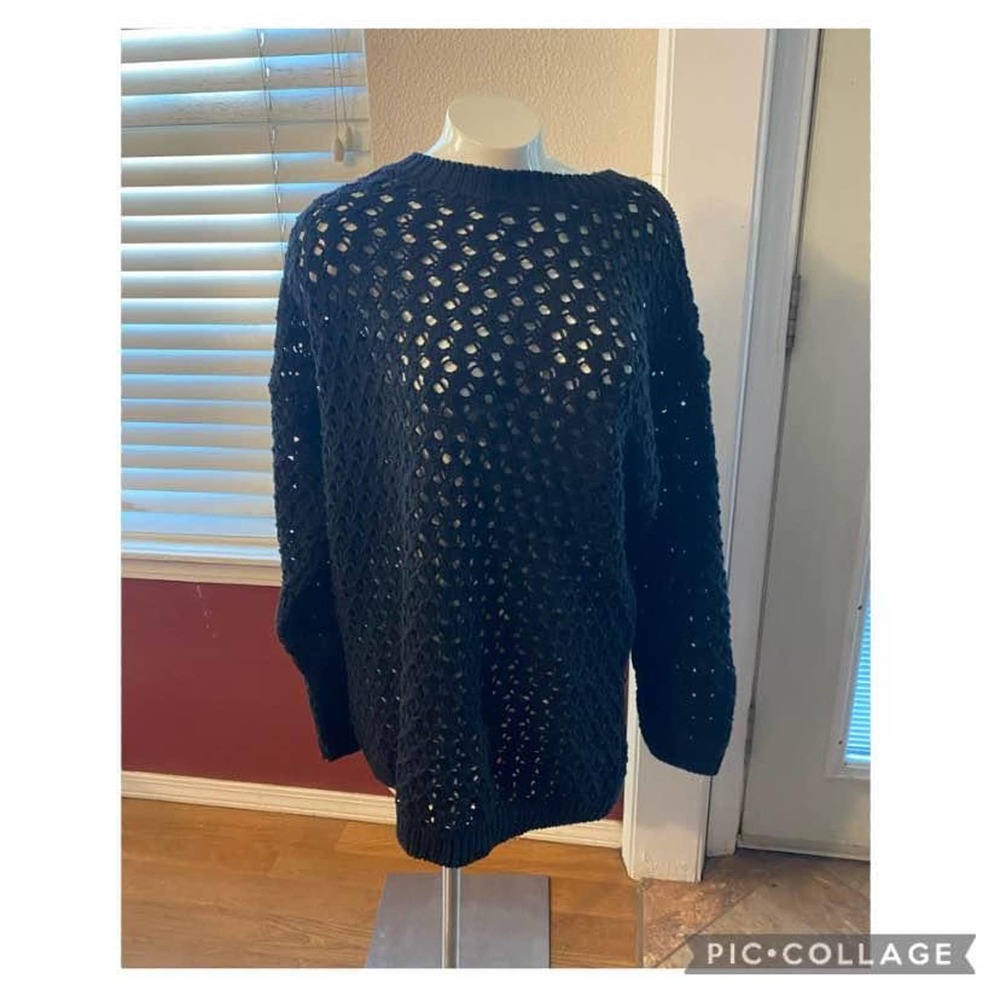 Vintage black Knit Sweater Large